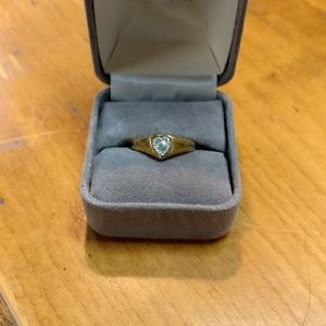 Gold plated heart ring